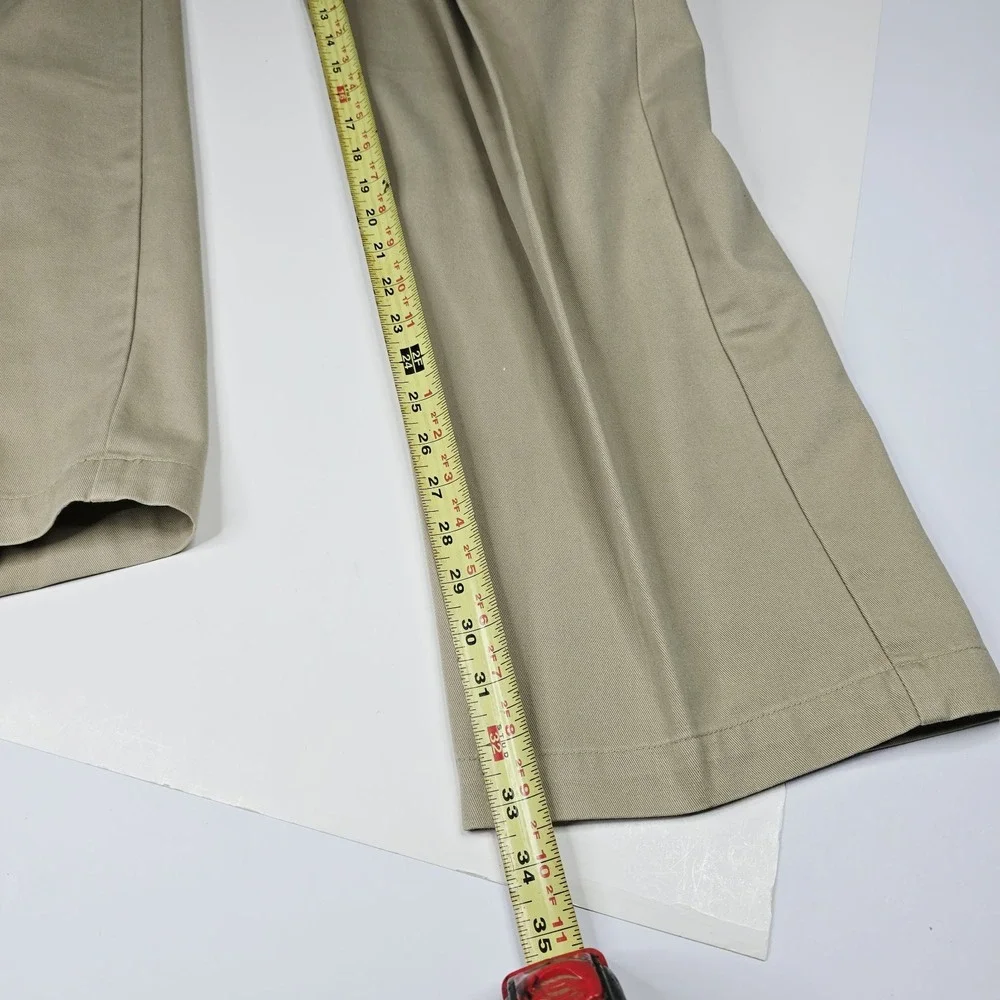 Polo Ralph Lauren Pants Mens 42x34 Khaki Tan Pleated Chino Trousers Cotton 42